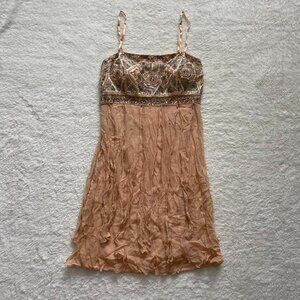 Sue Wong Silk Beaded Mini Dress